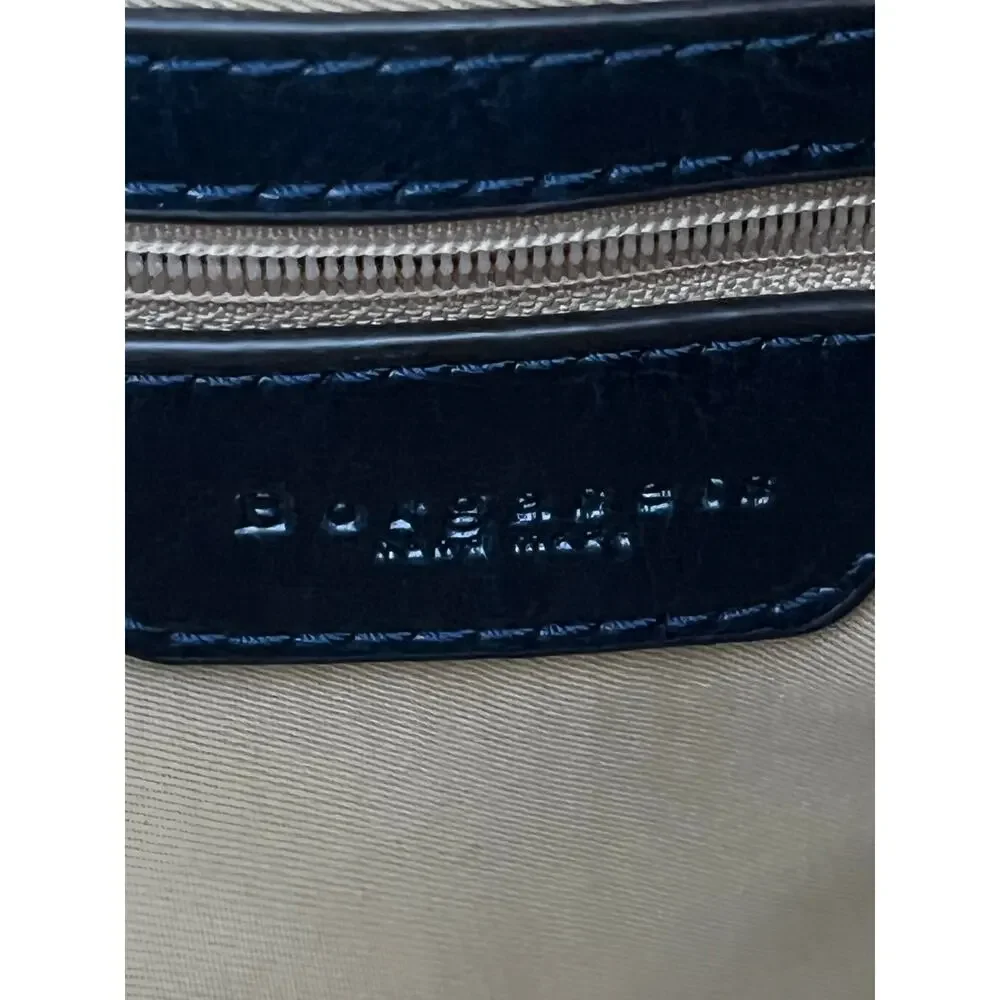 Borgasets Leather Tote Bag Navy - Picture 3 of 11